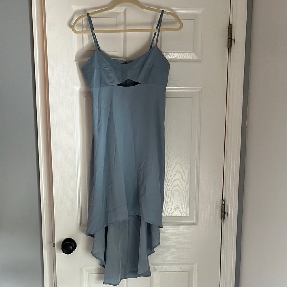 BCBGMaxAzria Blue Asymmetrical High-Low Cocktail Dress